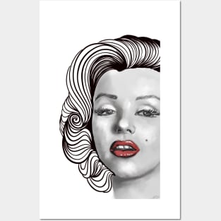 Black and Red Marilyn Posters and Art